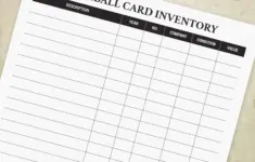 Baseball Card Inventory Printable Icl014