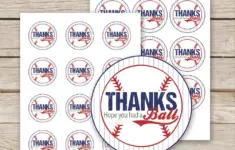 Baseball Thank You Tags
