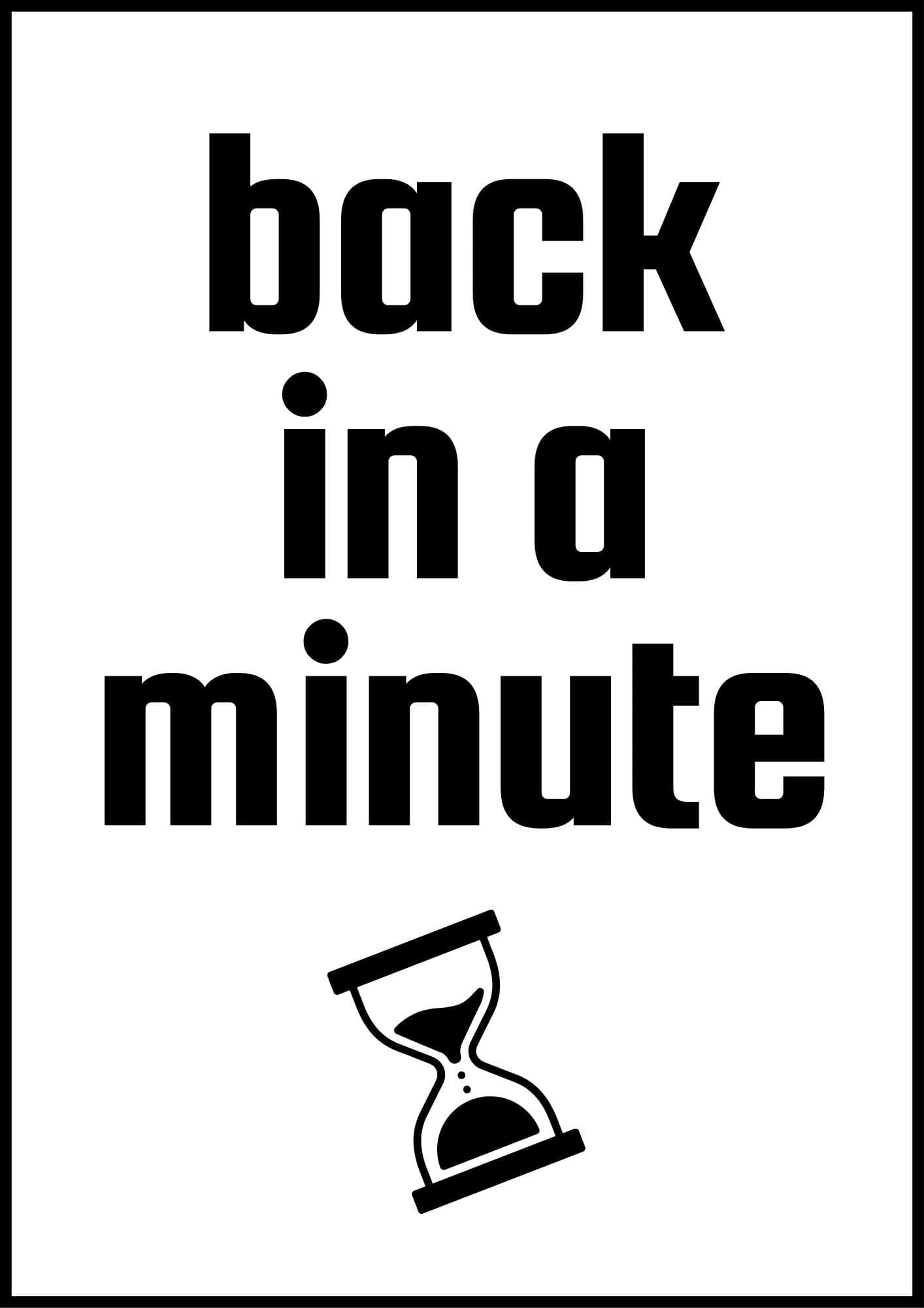 Be Right Back Sign Printable Be Right Back Sign Printable