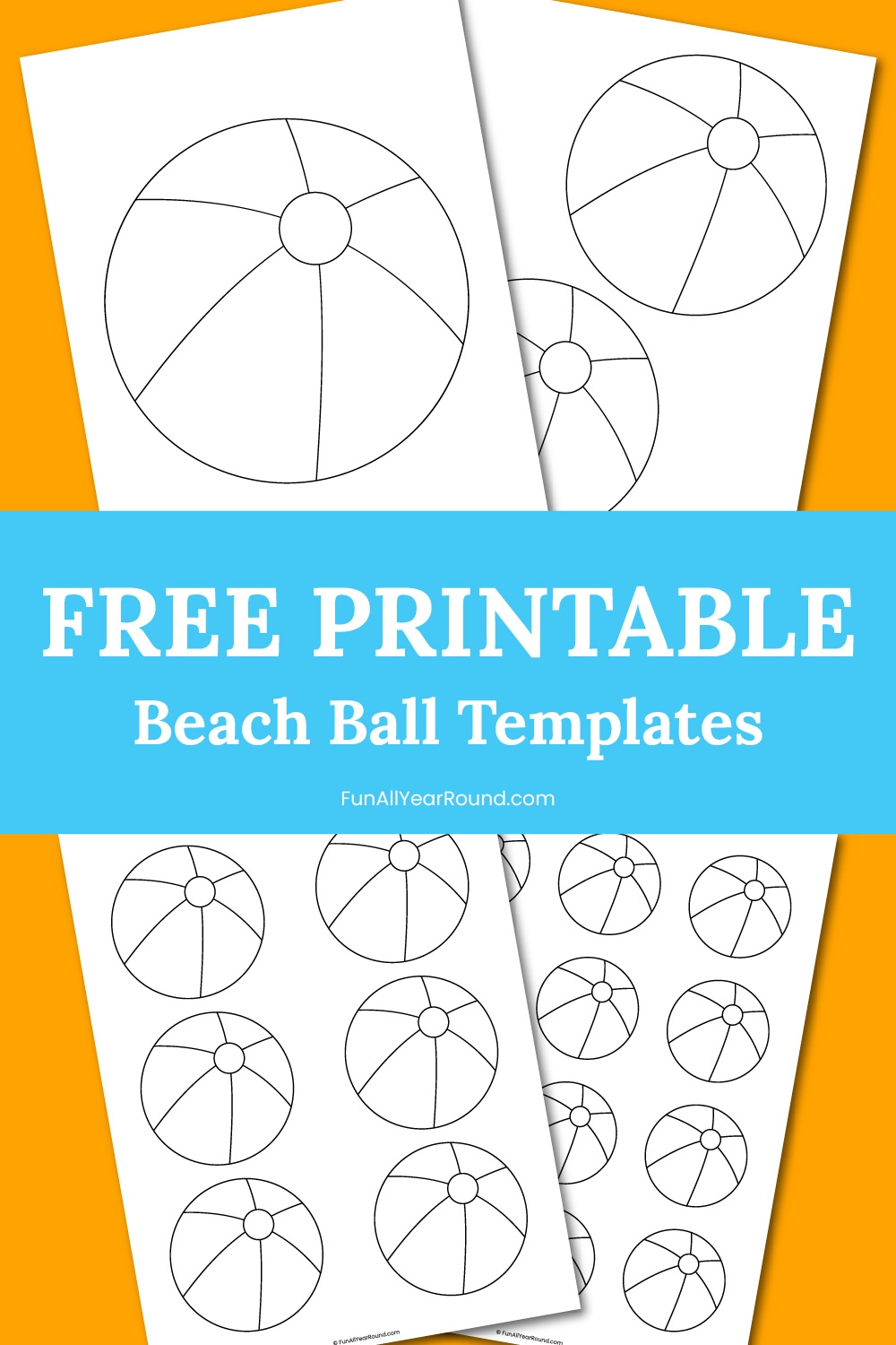 free printable beach ball pattern