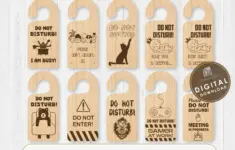 Bedroom Door Sign Paper Template