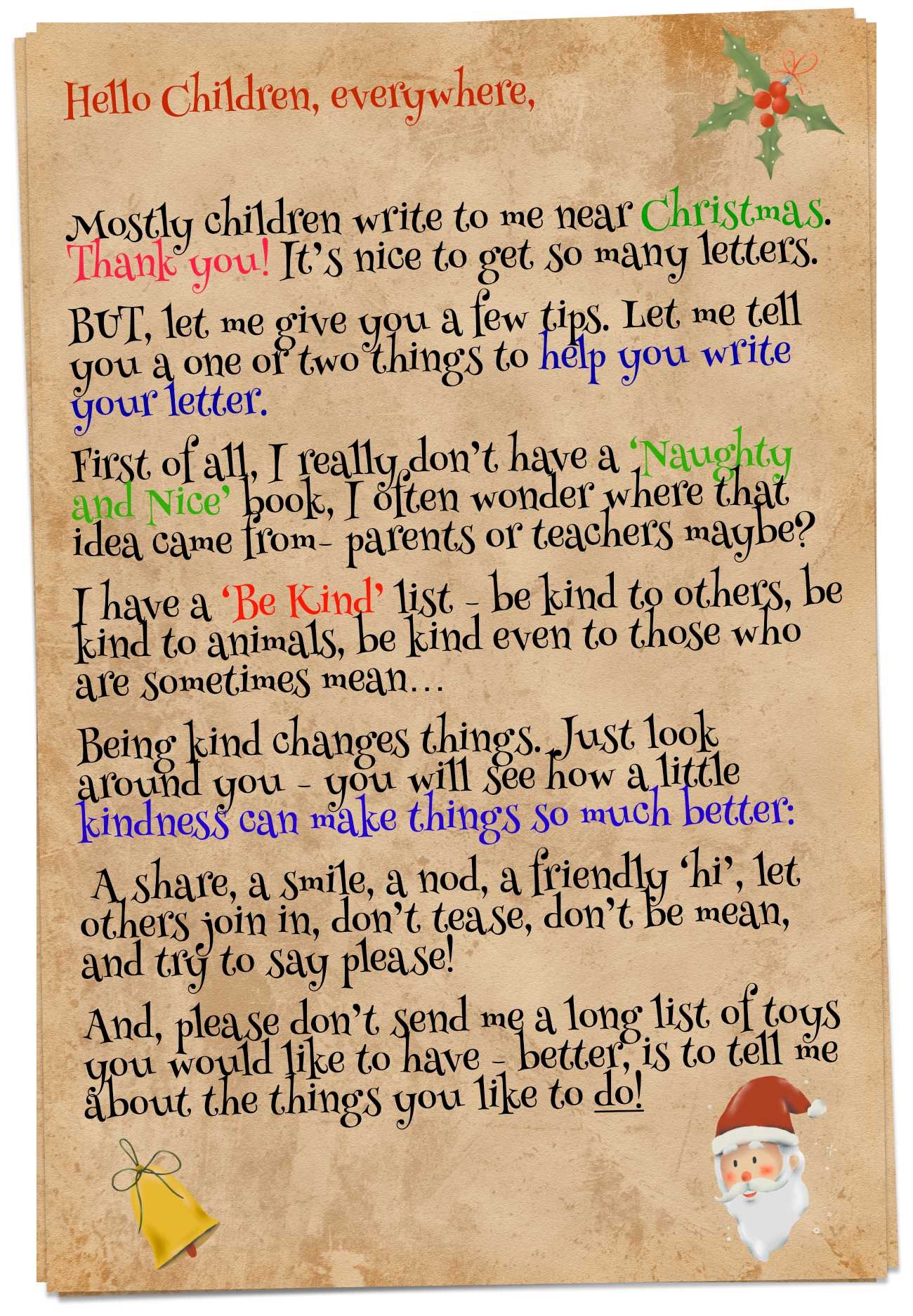 Bedtime Stories A Letter From Santa Christmas Stories For Kids