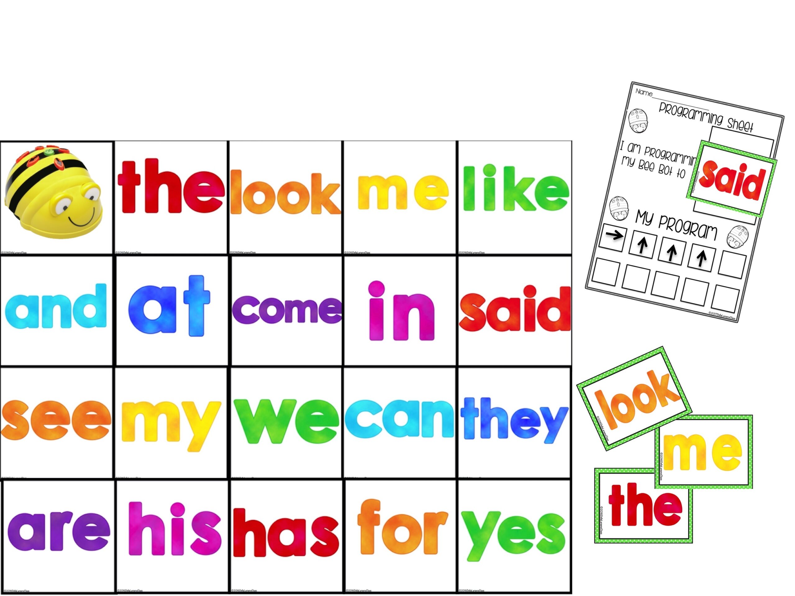 Bee Bot Mat Teaching Sight Words Bee Bot Mat Teaching Sight Words