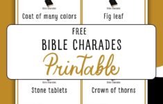 Bible Charades Free Printable
