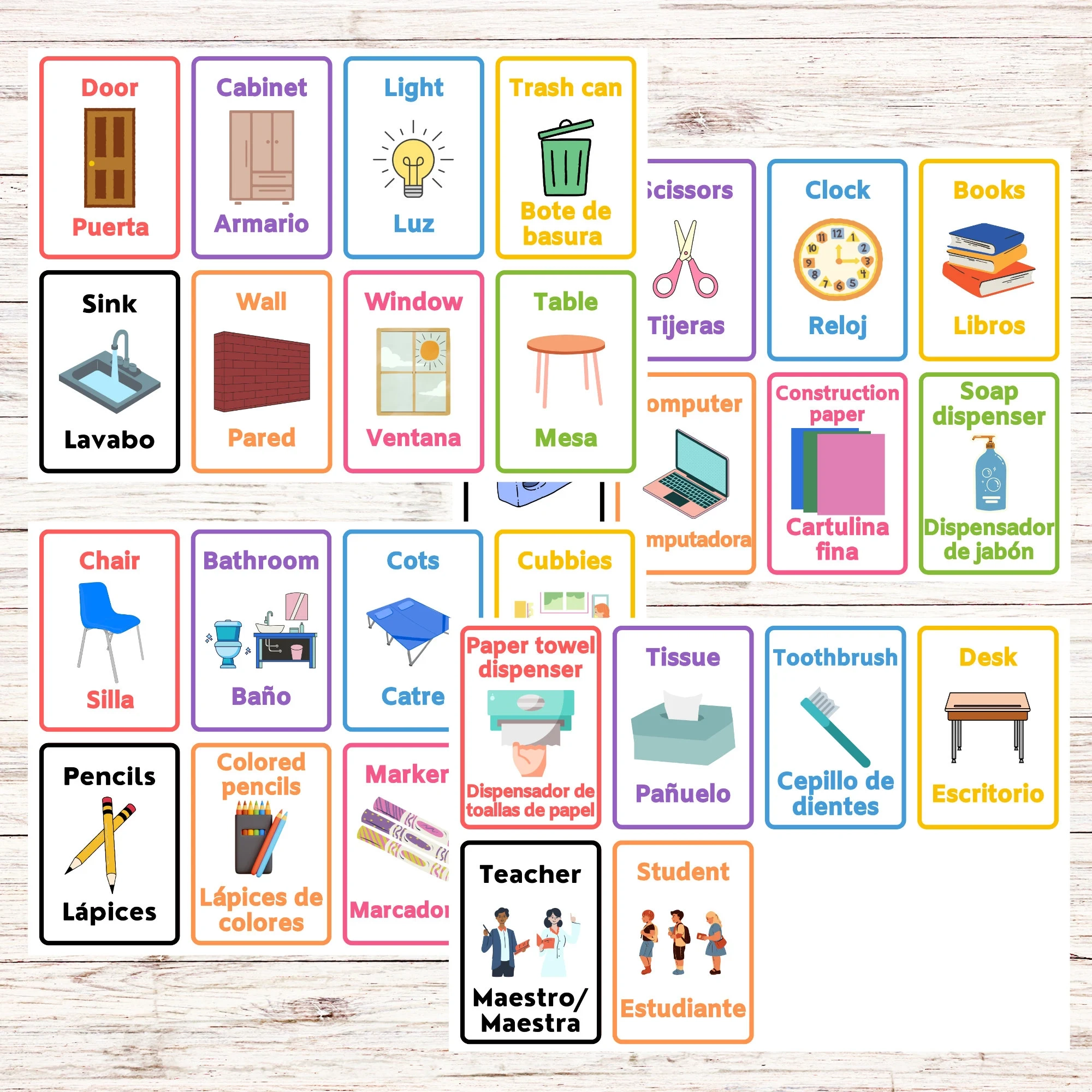 Bilingual Classroom Labels And Rules