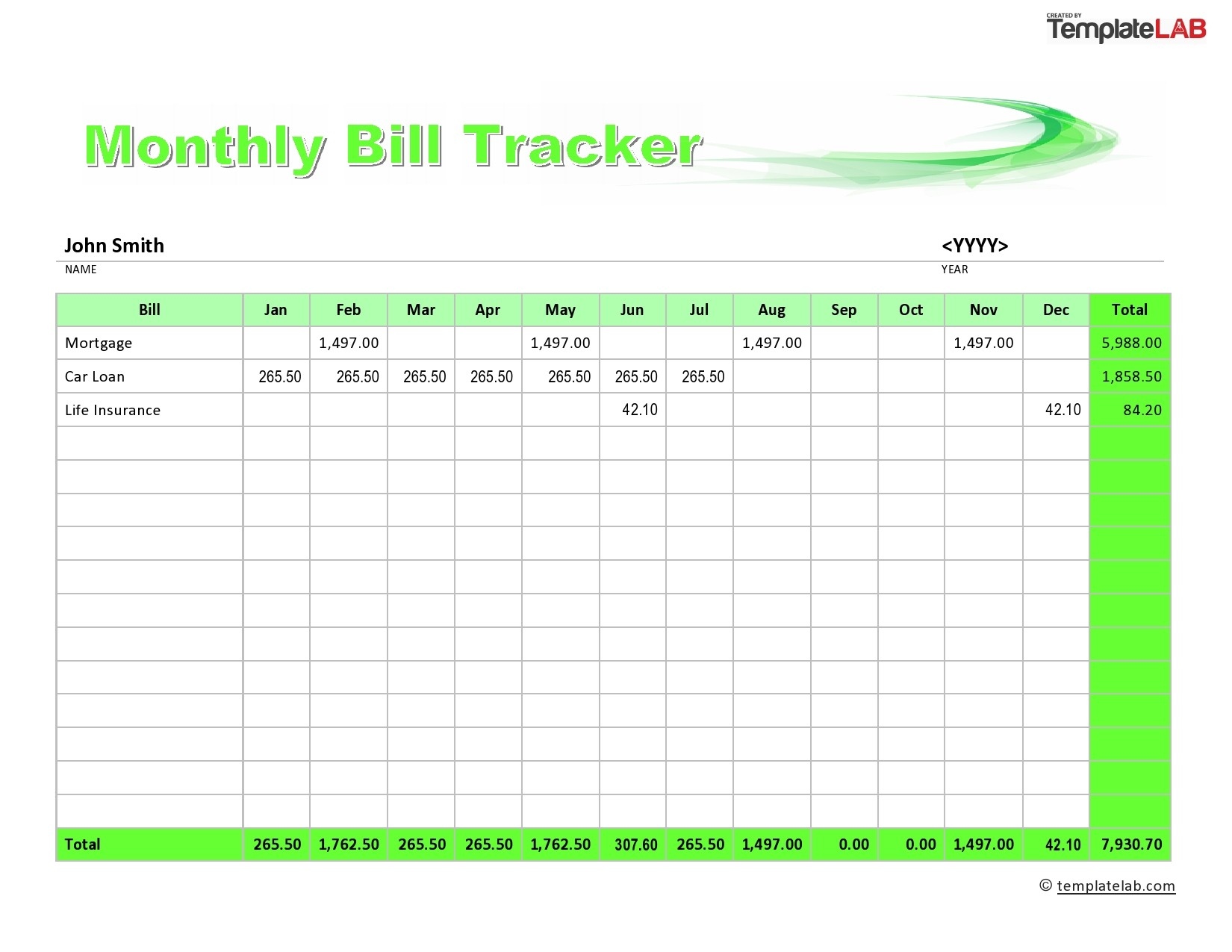 free printable monthly bill tracker template free printable monthly bill tracker template