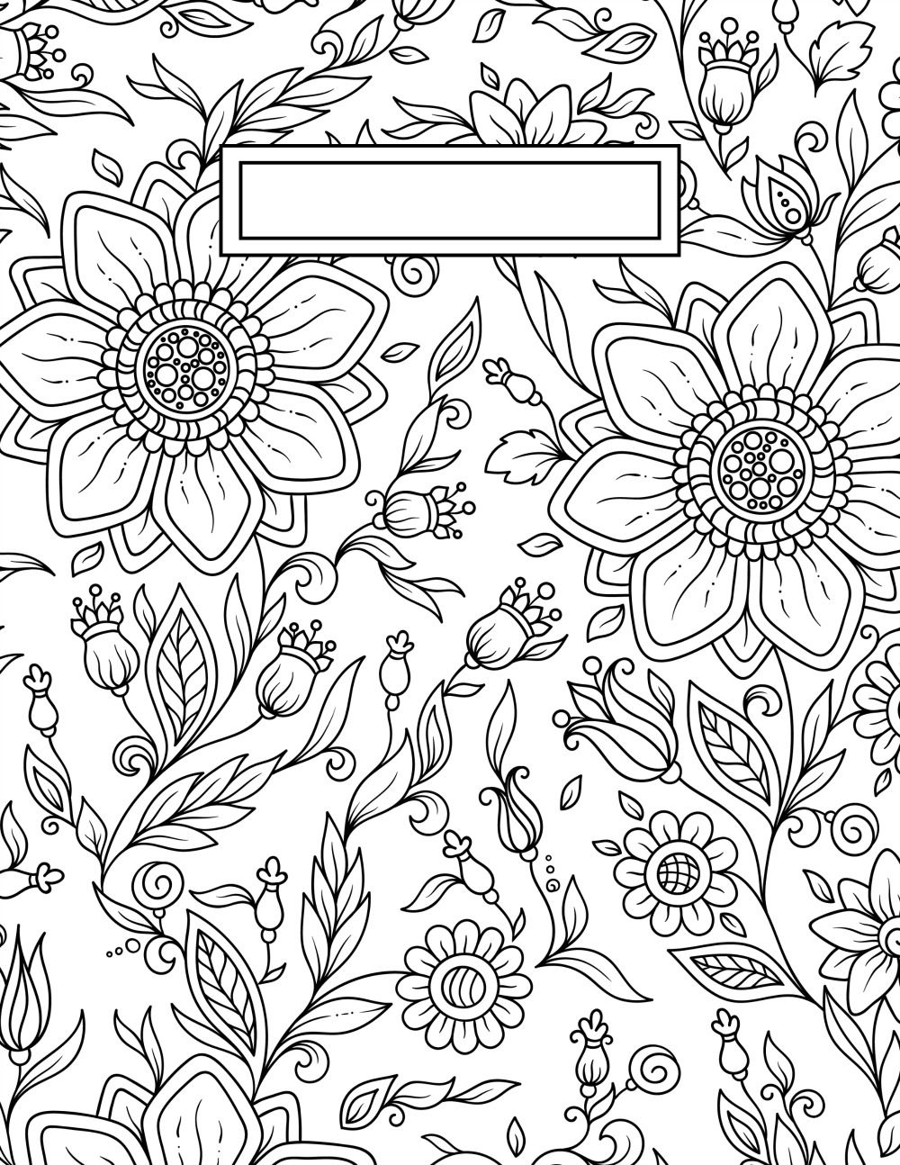 Binder Cover Coloring Pages For Adults
