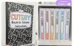 Binder Covers And Spine Labels Cutesy Classroom Decor