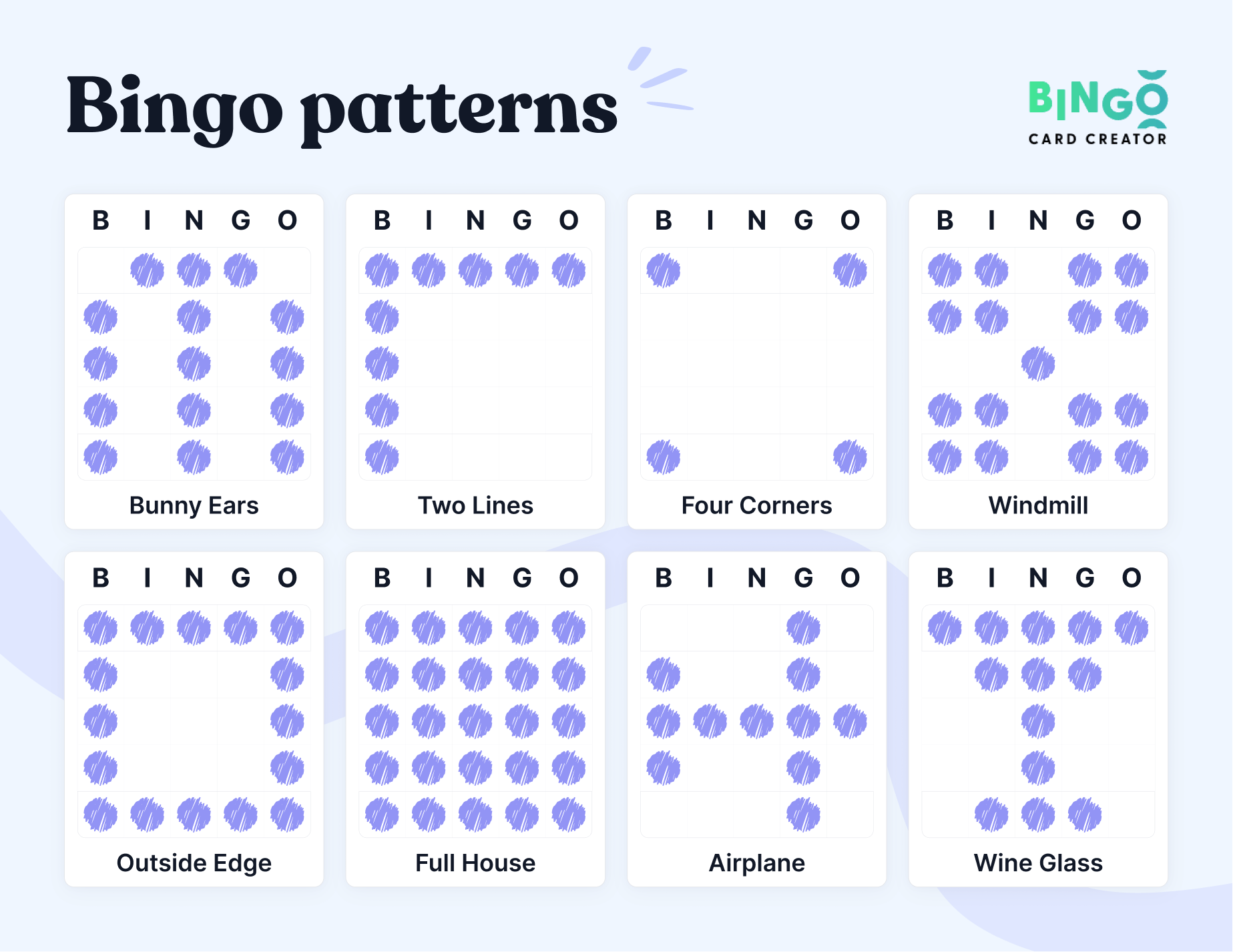 Bingo Patterns Bingo Patterns