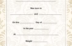 Birth Certificate Templates