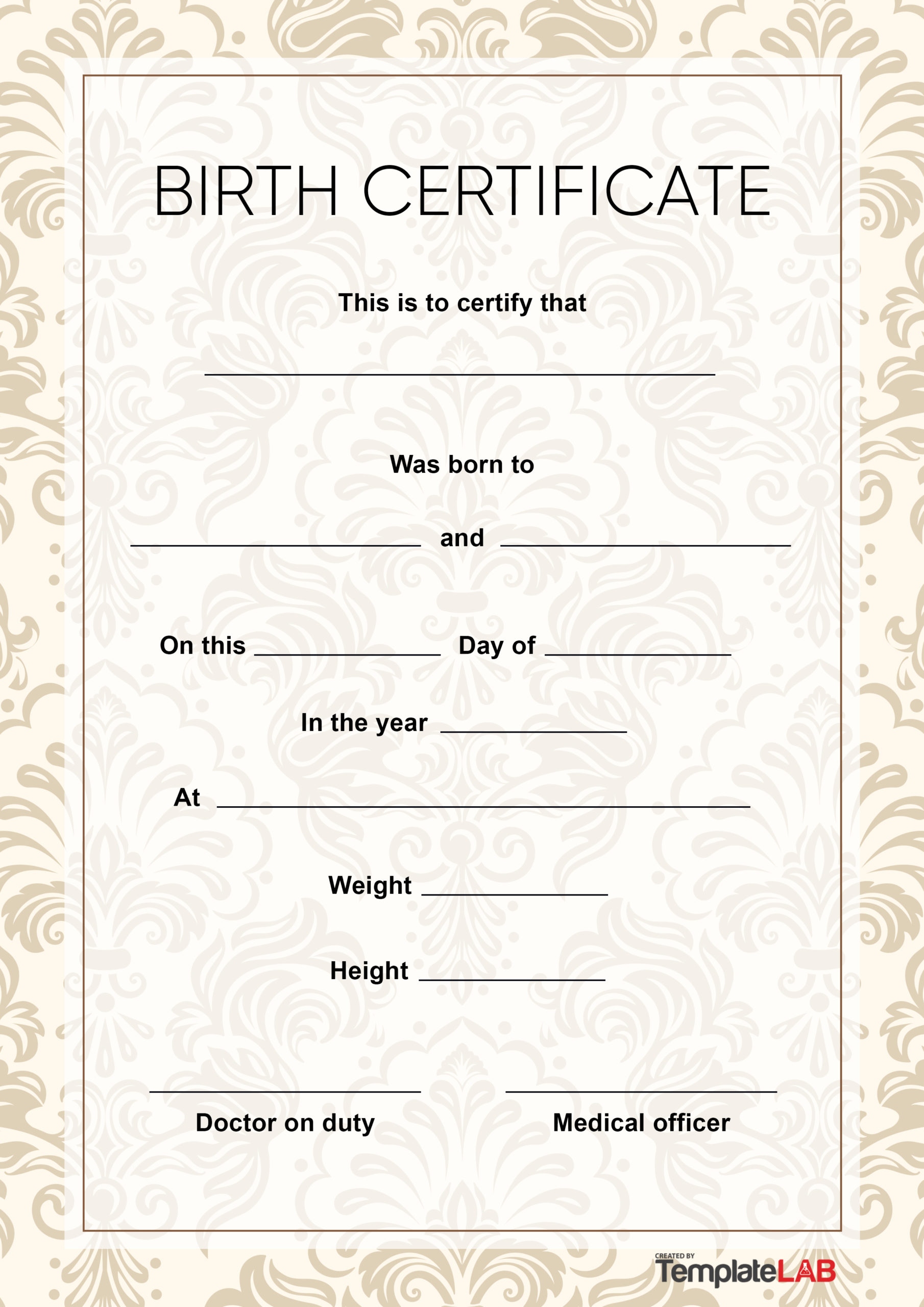 Birth Certificate Templates