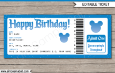 Birthday Surprise Trip Disneyland Ticket