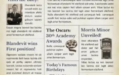 Birthday Times Newspaper Template