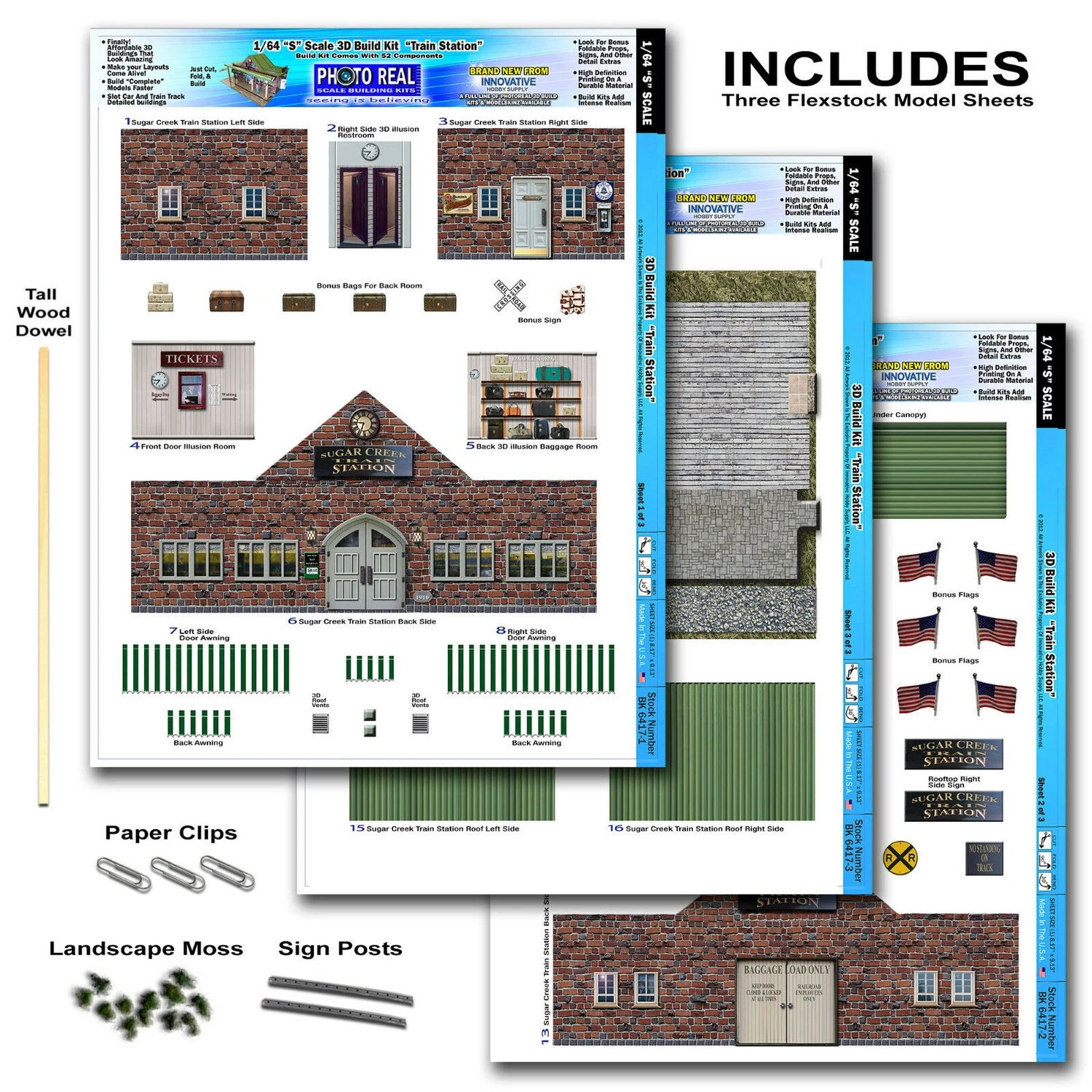 Bk 6417 1 64 Scale Train Station Photo Real Scale Building Kit