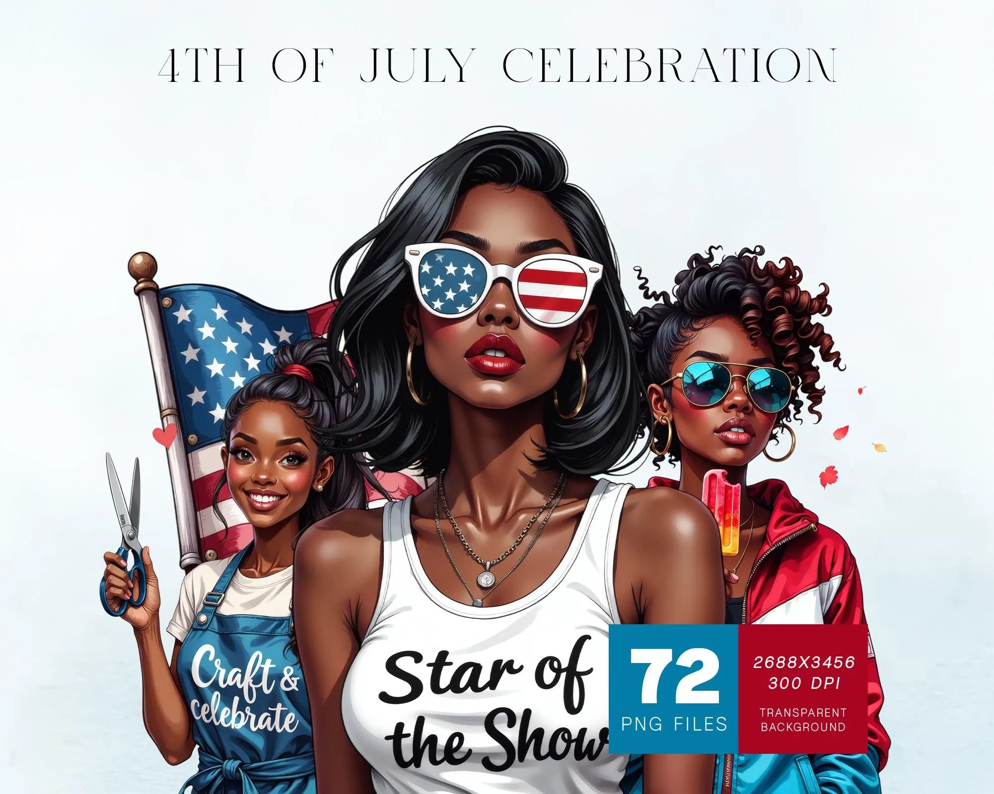 Black Girl 4th Of July Clipart Patriotic Black Girl 4th Of July Clipart Patriotic