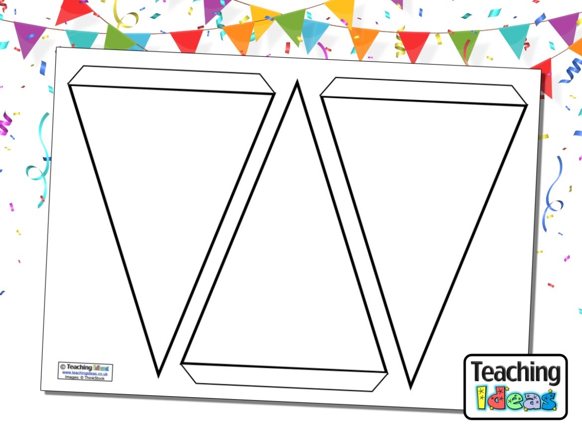 Blank Bunting Template Blank Bunting Template