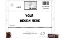 Blank Chocolate Wrapper Template Canva