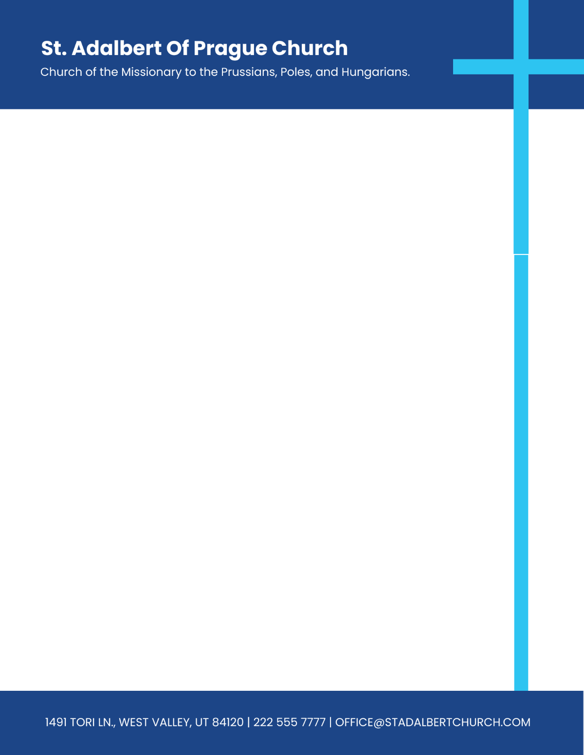 Blank Church Letterhead