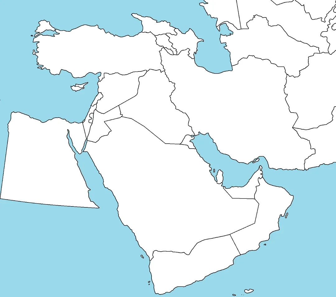 Blank Map Of The Middle East