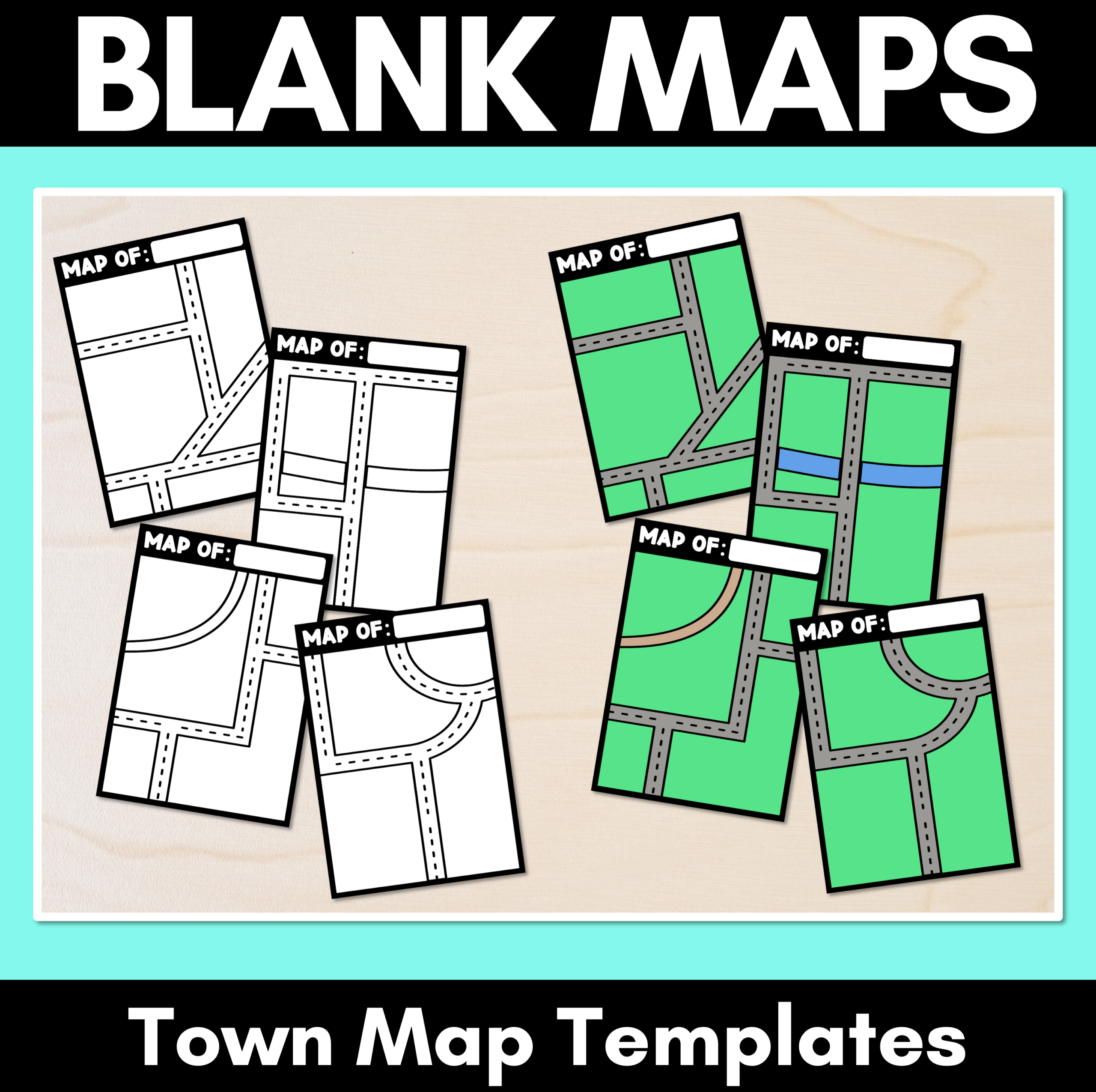 Blank Town Map Templates Blank Town Map Templates