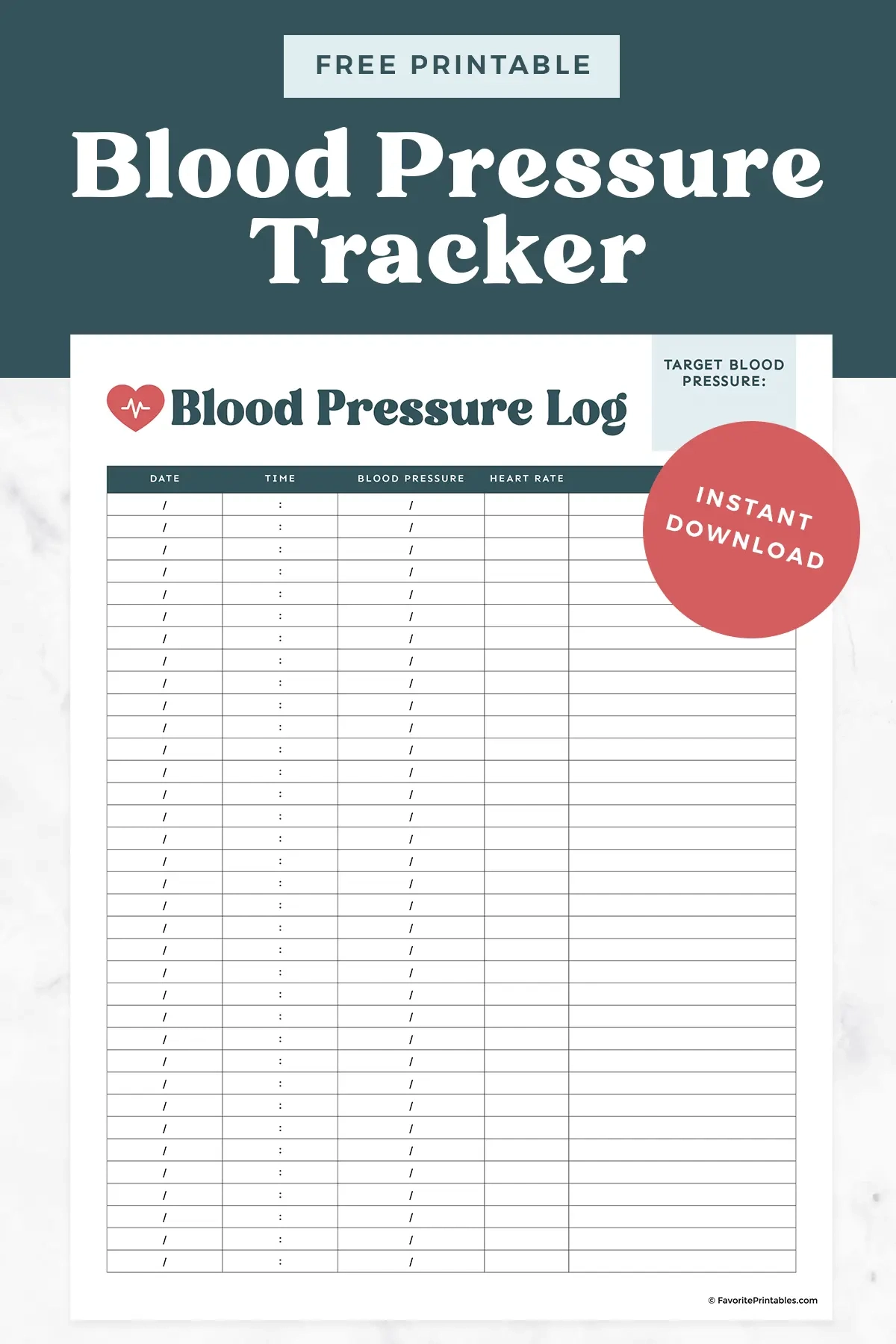 Blood Pressure Log Blood Pressure Log