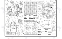 Bluey Activity Sheet Canva Template Instant Download