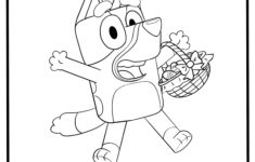 Bluey Easter Coloring Sheet