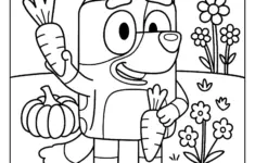 Bluey Fall Coloring Pages