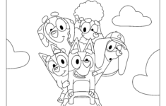 Bluey Friends Colouring Sheets