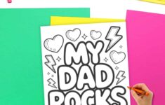Bold And Easy Fathers Day Coloring Pages
