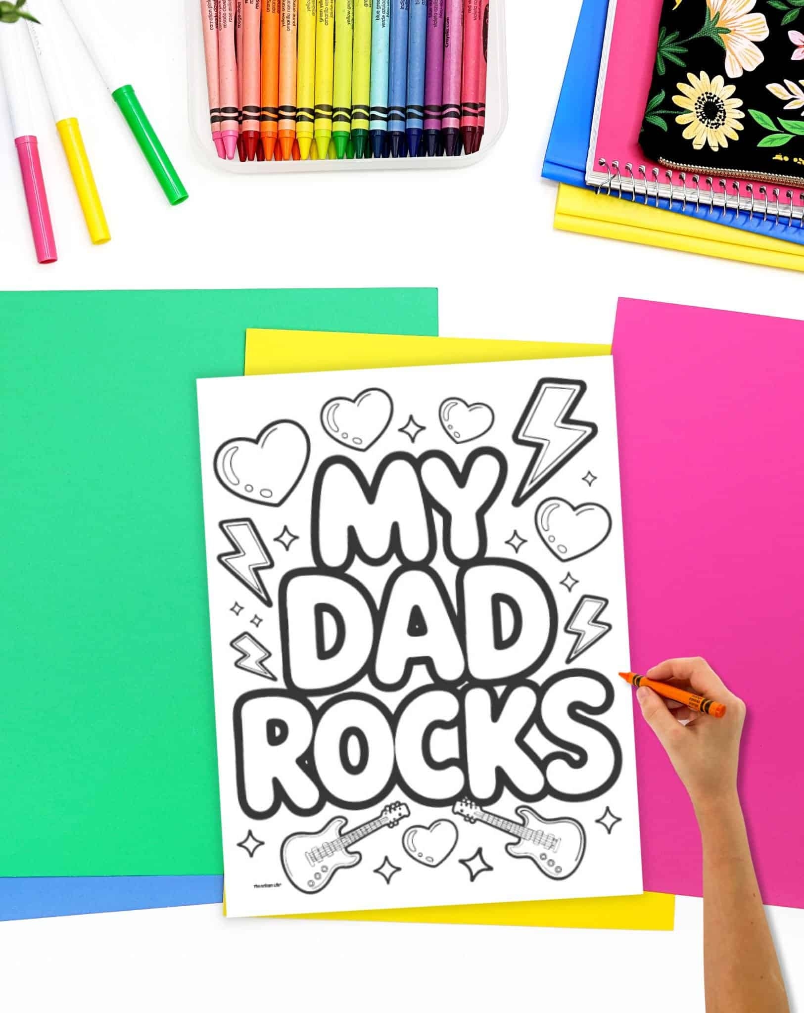 Bold And Easy Fathers Day Coloring Pages