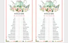 Bridal Shower Tea Party Printable Games Bundle
