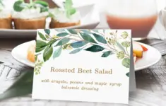 Buffet Food Sign Tent Card Printable
