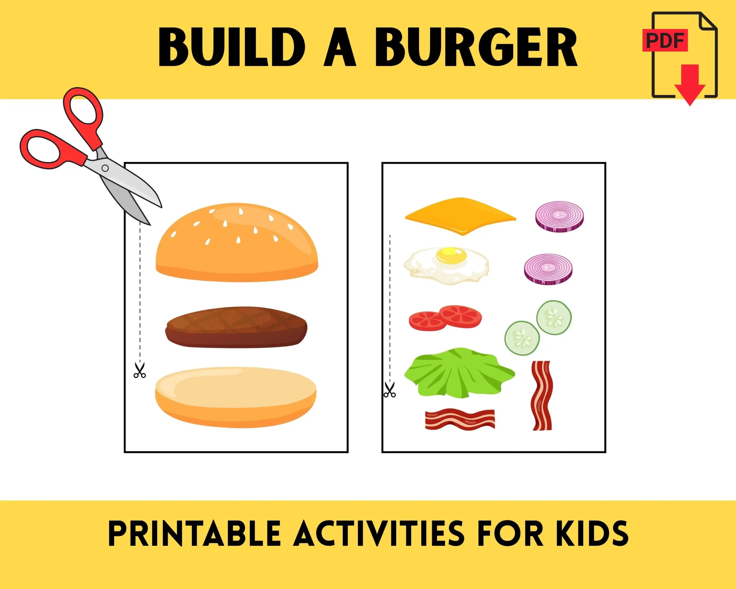 build a burger free printable build a burger free printable