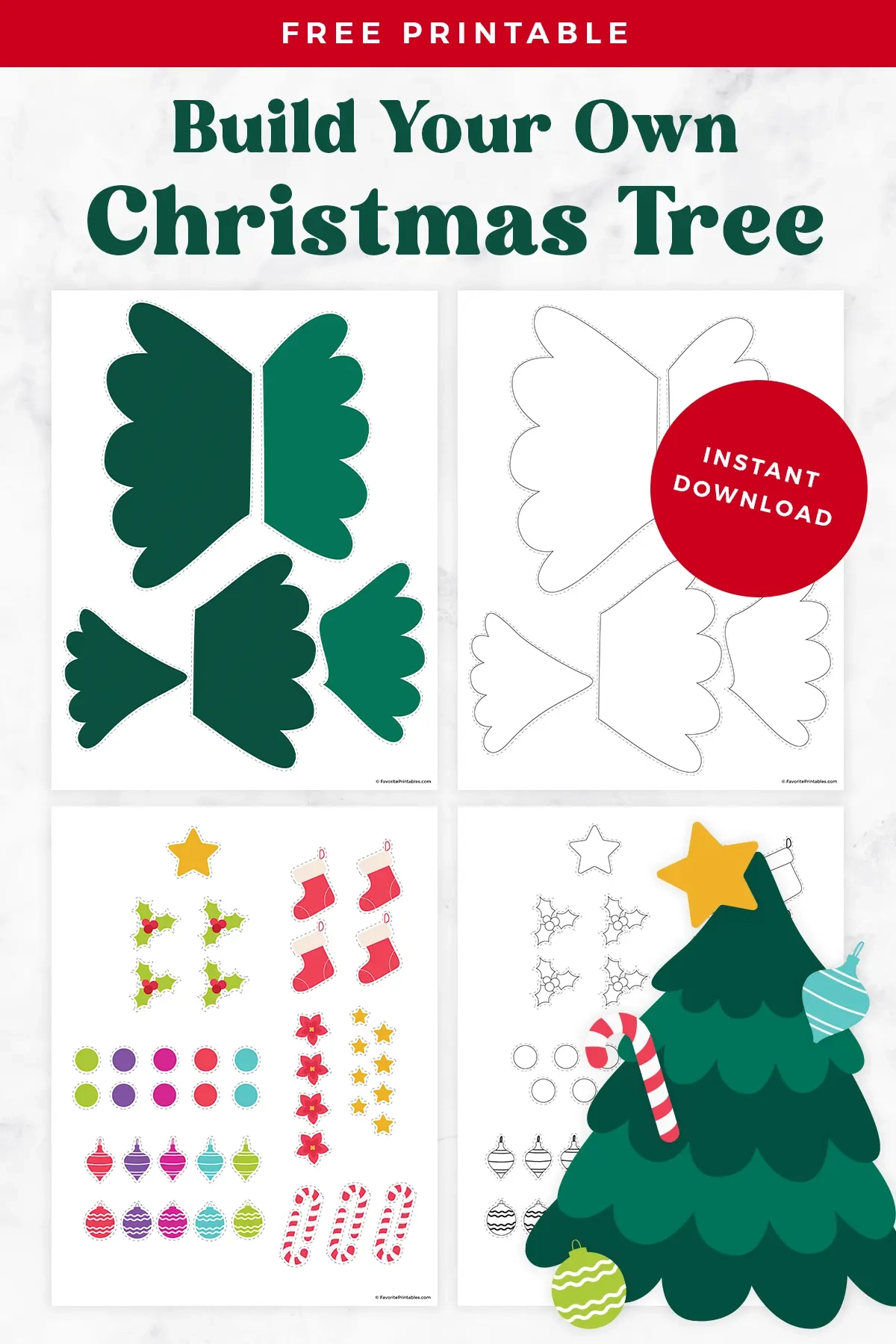 Build A Christmas Tree Cutout Build A Christmas Tree Cutout