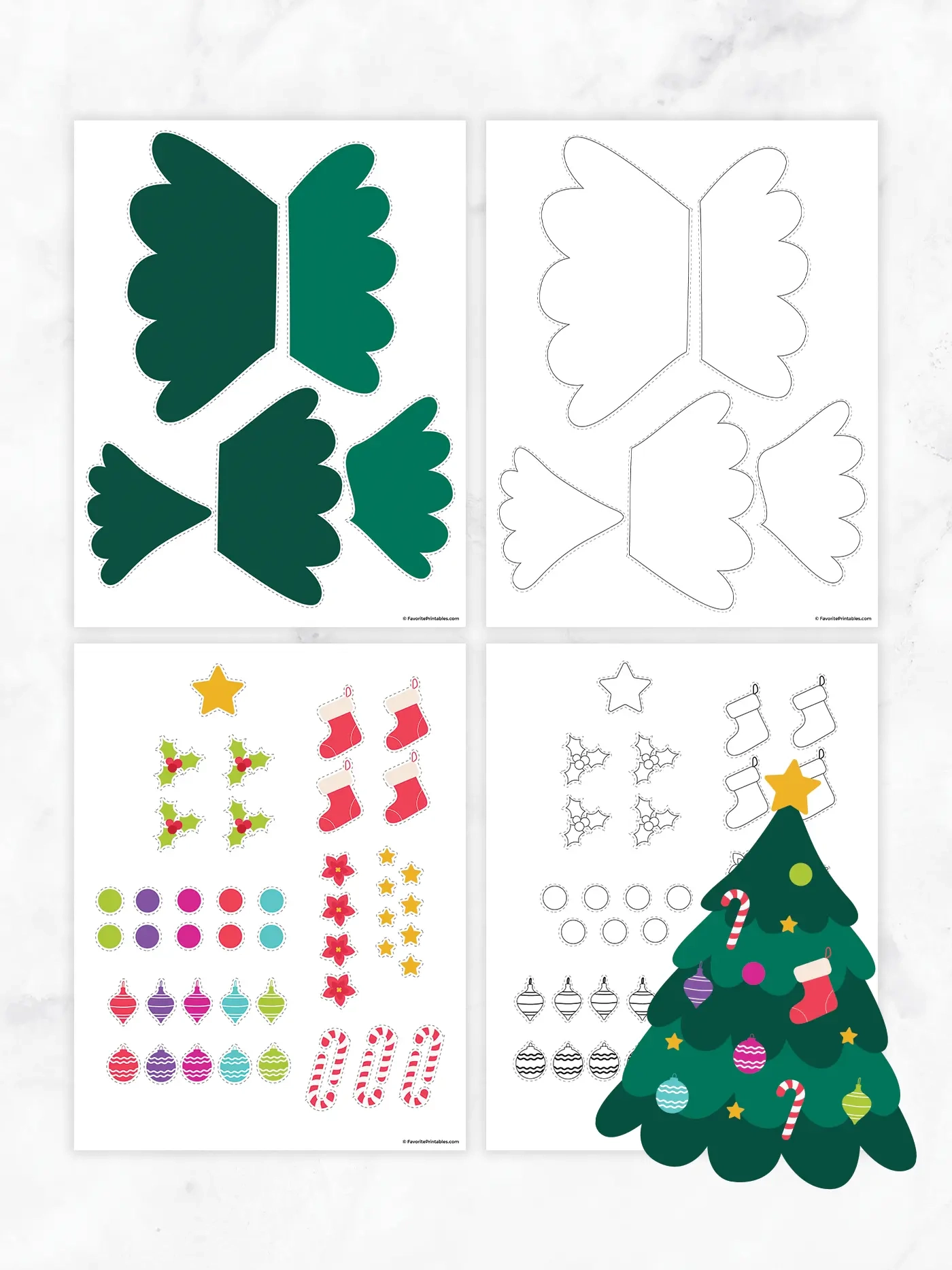 Build A Christmas Tree Cutout