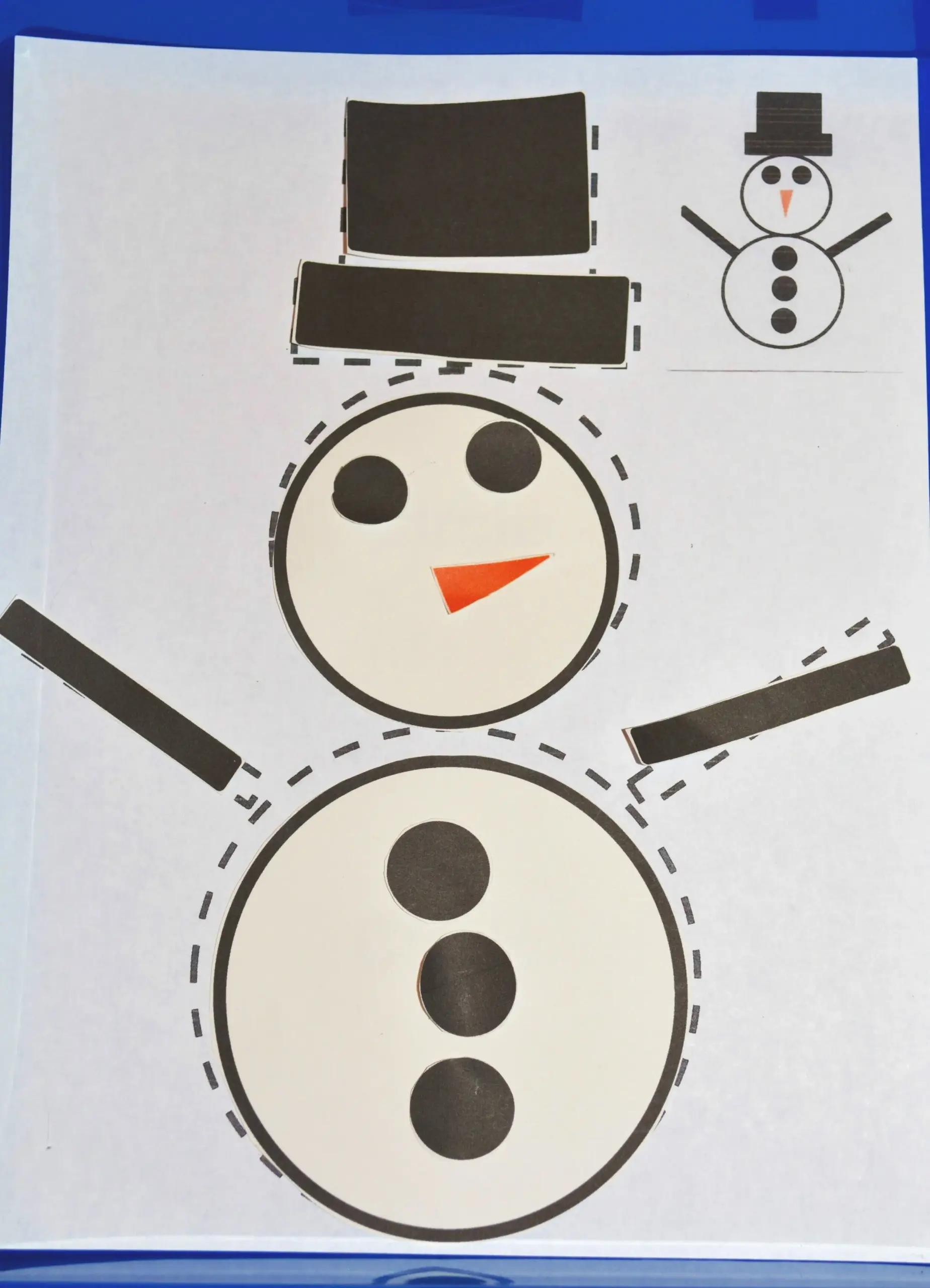 printable snowman shapes