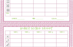 Bunco Score Sheets