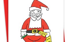 C10179xsg Nothing Naughty Funny Merry Christmas Paper Card William Brewer