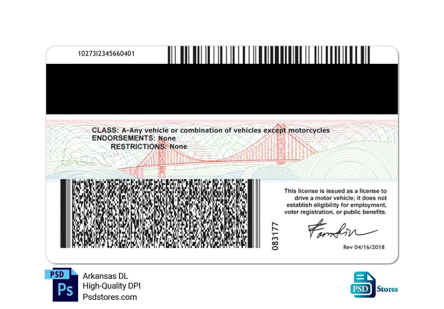 California Driver License Template V2
