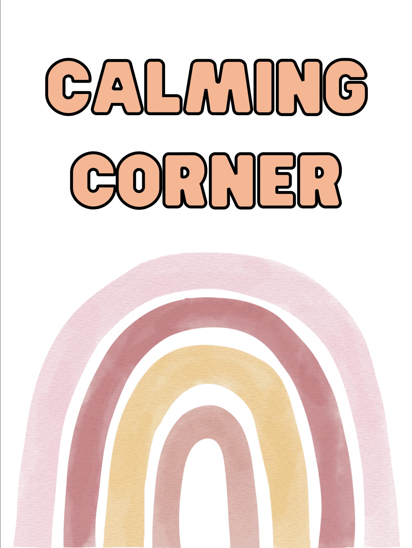 Calm Down Corner Printables For Kids Calm Down Corner Printables For Kids