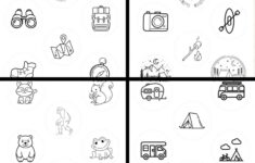 Camping Button Templates