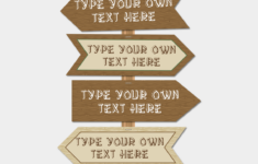Camping Party Directional Signs Arrows