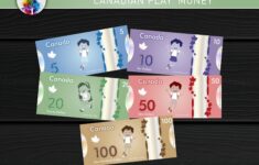 Canadian Play Money Printable Teach Math