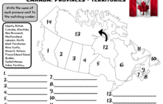 Canadian Provinces Territories Worksheet