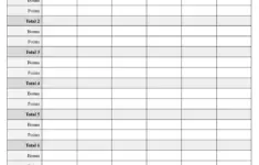 Canasta Score Sheet Template