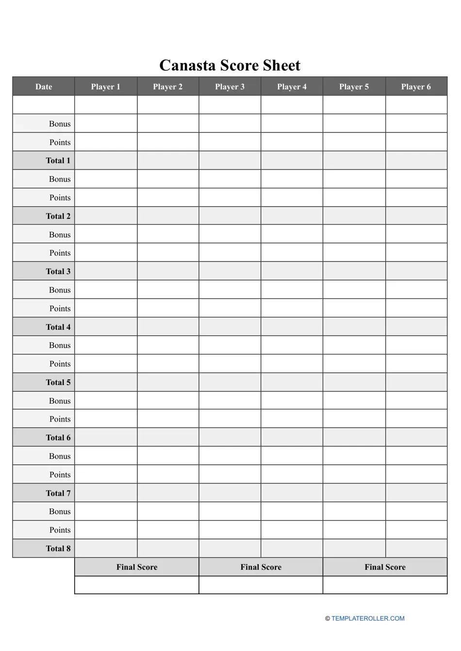 free printable canasta score sheets free printable canasta score sheets