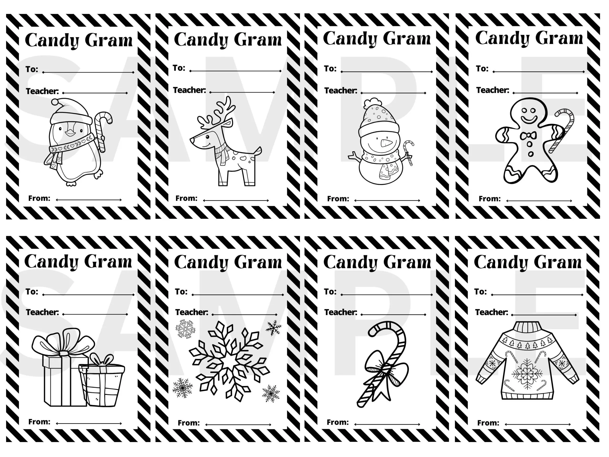 Candy Grams Christmas Candy Cane Gift