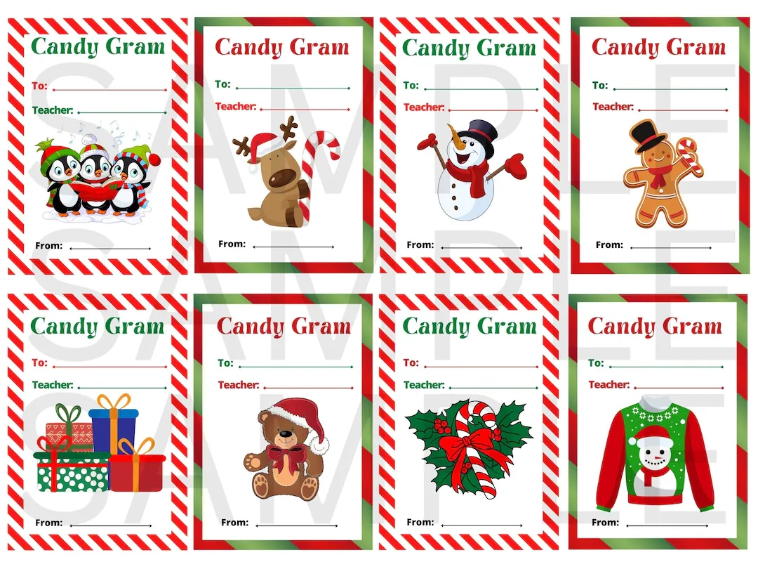 Candy Grams Christmas Candy Cane Gift
