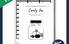 Candy Jar Contest Printable